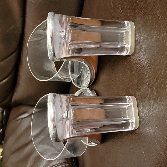 ZARA NWOT, Transparent Heeled Sandals - size 7 ( EU 37) Silver Heel height 3.9 " - Picture 3 of 12